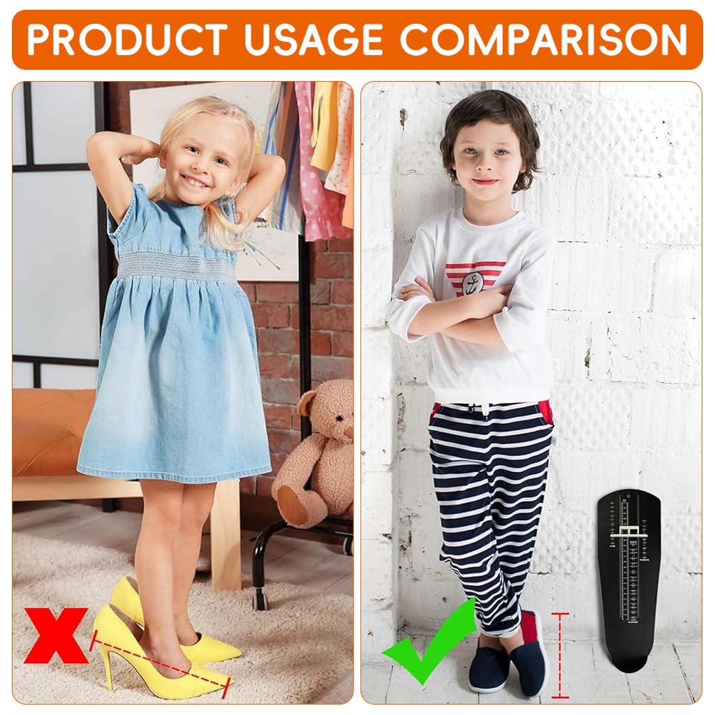 HASTHIP Foot Measurement Device Shoe Size Measuring Device for Kids and Adults, EU/US Standard Foot Measurement Tool HASTHIP Foot Measurement Device Shoe Size Measuring Device for Kids and Adults, EU/US Standard Foot Measurement Tool
